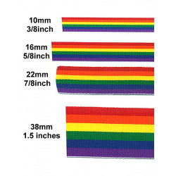 Rainbow Ribbon 1 1/2inch / 38mm wide 10m (T1535)