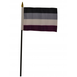 Asexual Hand Flag / Handflagge (T5849)