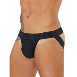 TOF Bulge Mesh Jockstrap Underwear Black (T7903)