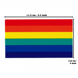 Rainbow Pride Aufkleber / Sticker 76 x 115 mm (T7765)