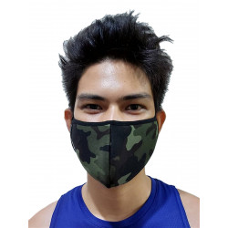 GB2 Designer Face Mask Camo Green One Size (T7654)
