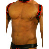 Rude Rider Shoulder Backstrap Harness Leather Black/Red (T7307)