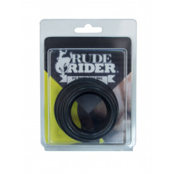 RudeRider Fix Rubber Cock Ring Thick (4-Size-Set) (T6229)