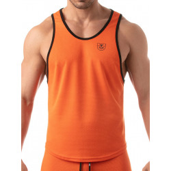 ToF Paris Mesh Tank Top Orange/Black (T8430)