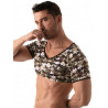 ToF Paris Iconic Crop Top T-Shirt Khaki Camo (T8567)