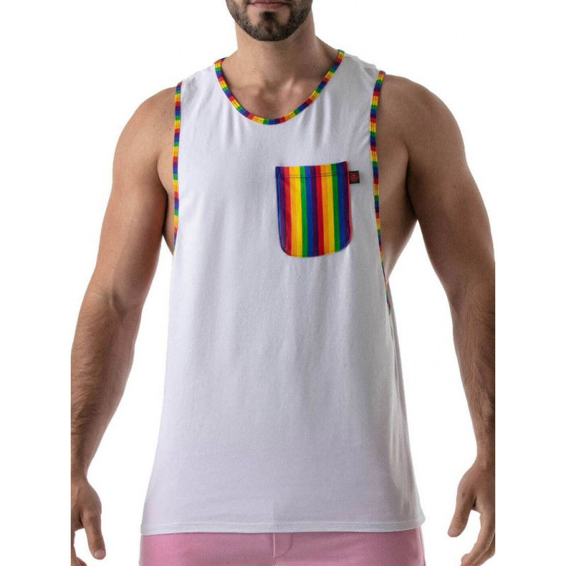 ToF Paris Pride Tank Top White En stock Adam Adonis