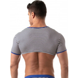 ToF Paris Sailor Crop Top T-Shirt Blue (T8688)