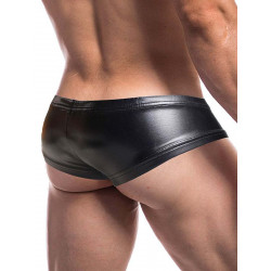 Cut4Men Booty Short Underwear Black Leatherette (T8861)