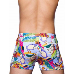 2Eros Print Bondi Bar Beach Swim Trunks Aves Purple (Series 2) (T8916)