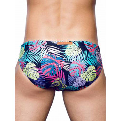 2Eros Print Swimwear Brief Monstera Black (T8919)