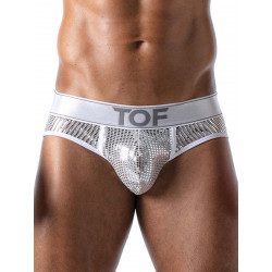 ToF Paris Star Brief Underwear Silver/White (T8999)