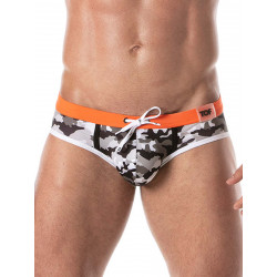 ToF Paris Iconic Swim Brief Swimwear Grey Camo (T9102)