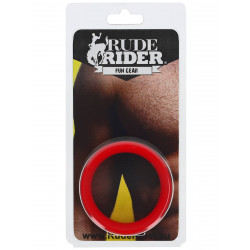 Rude Rider Silicone Cock Ring Red (T6257)