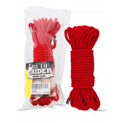 Rude Rider Rope 5mm x 10m Polyester Red (T9056)