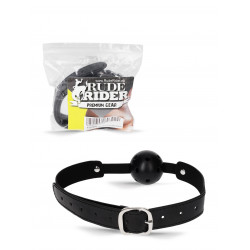 Rude Rider Breathable Ball Gag with Belt Black (T9068)