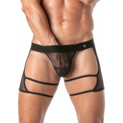 ToF Paris Mesh Chaps Thong Underwear Black (T9598)