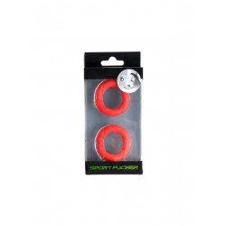 Ready Rings 2-Pack Liquid Silicone Red (T9629)