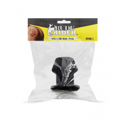 Rude Rider Hollow Anal Plug Small Black (T9223)