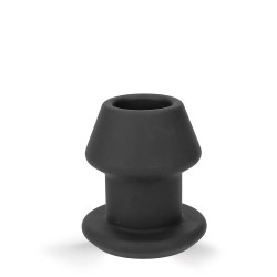 Rude Rider Hollow Anal Plug Large Black (T9225)