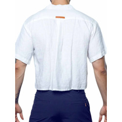 2eros Cropped Linen Shirt White (T9772) 2eros Cropped Linen Shirt White (T9772)