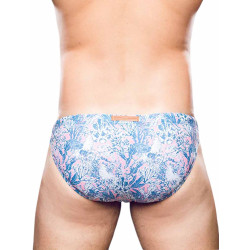 2Eros Print Swim Briefs V20 Swimwear Coral Teal (T9763)