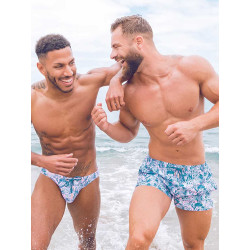 2Eros Print Swim Shorts S50 Coral Teal (T9764)