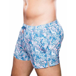 2Eros Print Swim Shorts S50 Coral Teal (T9764)