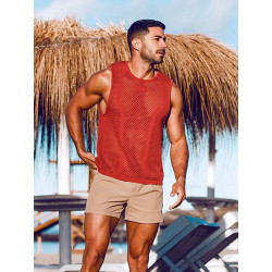 2eros Amalfi Singlet Tank Top Burnt Brown (T9863)