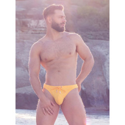 2Eros V80 Textured Swim Thong Signet Ripple Yellow (T9919) 2Eros V80 Textured Swim Thong Signet Ripple Yellow (T9919)