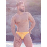 2Eros V80 Textured Swim Thong Signet Ripple Yellow (T9919)