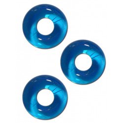 Sport Fucker Chubby Rubber 3-pc Cockring-Set Ice Blue (T4614)