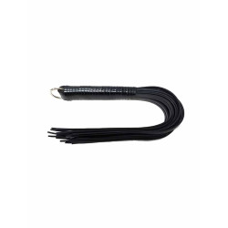 Rouge Leather Spiral Flogger Black (T11460)