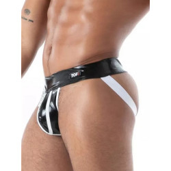 ToF Paris Zipped Latex Second Skin Jockstrap Underwear Black (T14442)