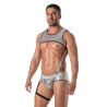 ToF Paris Glitter Zipped Harness Silver (T12123)