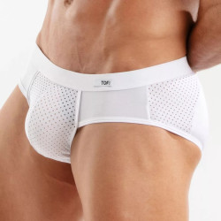ToF Paris Temptation Microfiber Brief Underwear White (T12182)