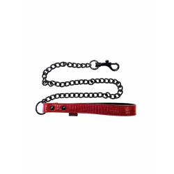 Rouge Leather Lead Anaconda Print Burgundy/Black (T11398)