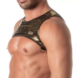 ToF Paris Glitter Zipped Harness Gold (T12124)