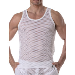 TOF Paris See Through Mesh Tank Top White (T12042)