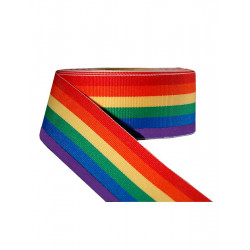 Rainbow Stripe Ribbon 1 1/2inch / 38mm wide 100m (T1539)