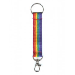 Rainbow Gay Pride Lanyard / Key Chain short (T0146)
