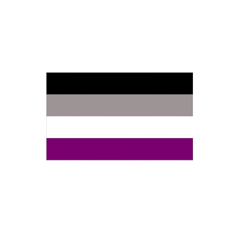 Asexual Flag Aufkleber / Sticker 5.0 x 7,6 cm / 2 x 3 inch (T5200)